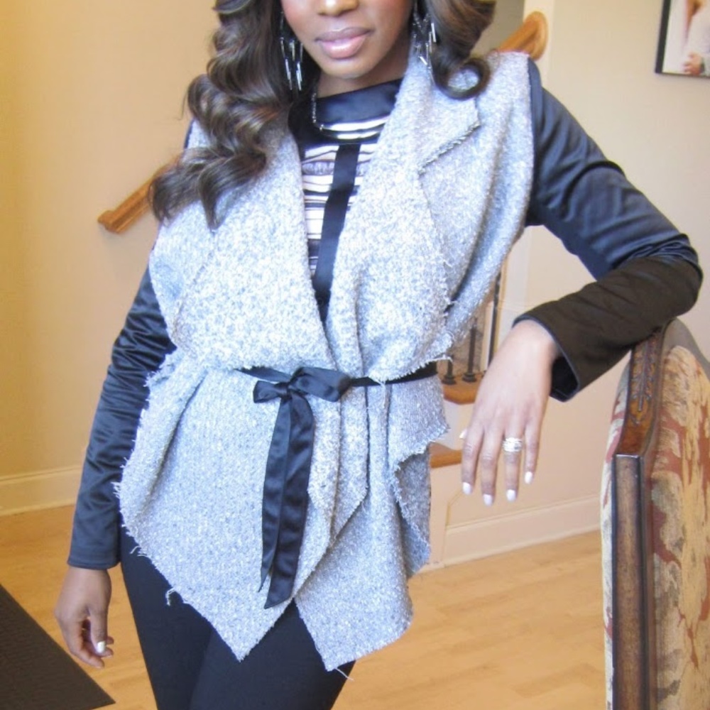Vera Wang Mixed Wool Blend Jacket